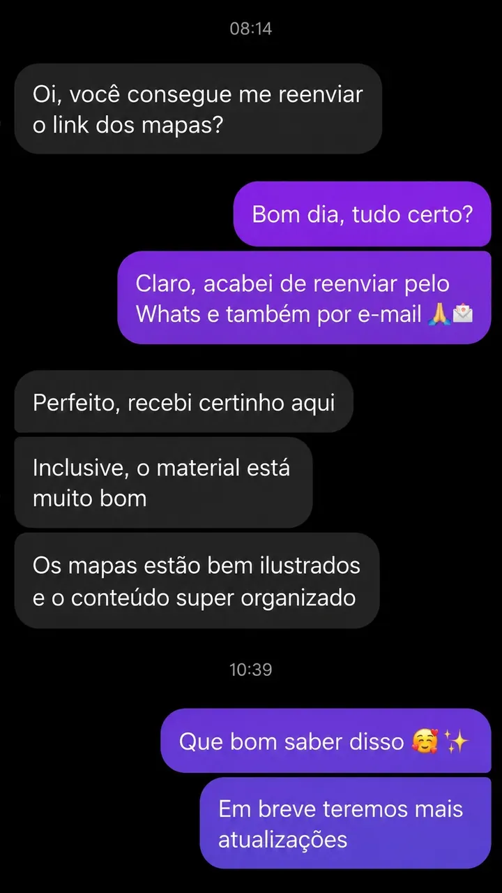 Print de aluno usando os mapas mentais do CFC Descomplicado